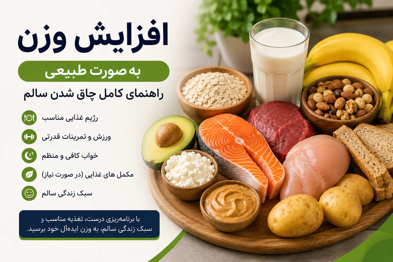 افزایش وزن طبیعی؛ راهنمای کامل چاق شدن سالم با تغذیه و سبک زندگی مناسب